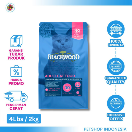 Blackwood Adult Cat Chicken & Rice 4lbs - Makanan Kucing Kering Premium