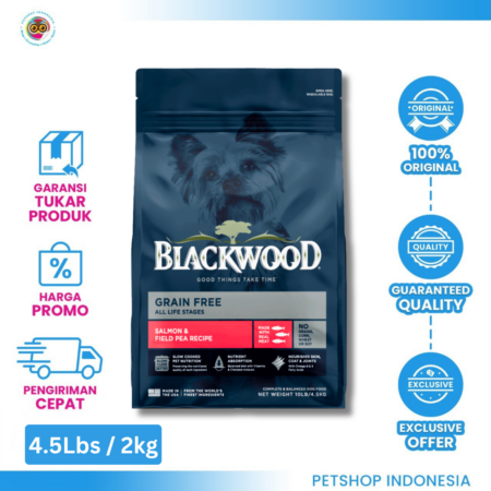 Blackwood Dog Grain Free Salmon 4.5lbs 2kg - Makanan Anjing Kering Tanpa Gandum
