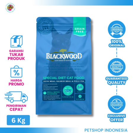 Blackwood Grain Free Duck & Salmon Cat 6kg - Makanan Kucing Kering Premium Tanpa Gandum
