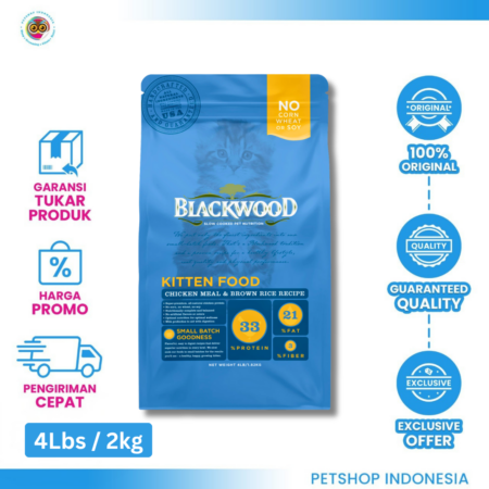 Blackwood Kitten Chicken & Rice 4lbs - Makanan Anak Kucing Premium