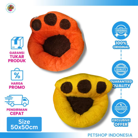 PB Pet Bed Paw 50x50cm - Kasur Kucing Anjing Lembut Nyaman