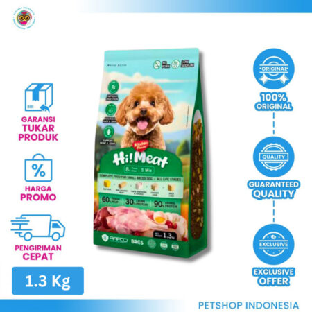 Kitchen Flavour Hi Meat Dog Food 1.3kg - Dry Food Anjing Kecil - Low Sodium All Life Stages