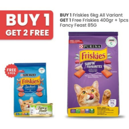 [PROMO] BUY 1 FRISKIES 6KG GET FREE 1PCS FRISKIES 400GR+1PCS FANCY FEAST 85GR