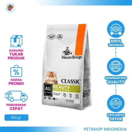 Nature Bridge Beauty 400Gr - Cat Food Untuk Kulit & Bulu Sehat