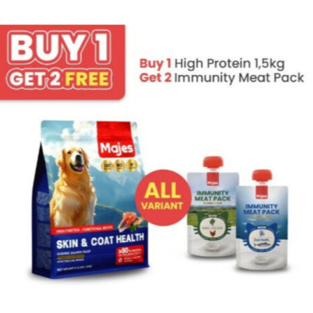 [PROMO] BUY 1 MAJES DOG FOOD HIGH PROTEIN 1.5KG FREE 2 MAJES IMMUNITY MEAT PACK