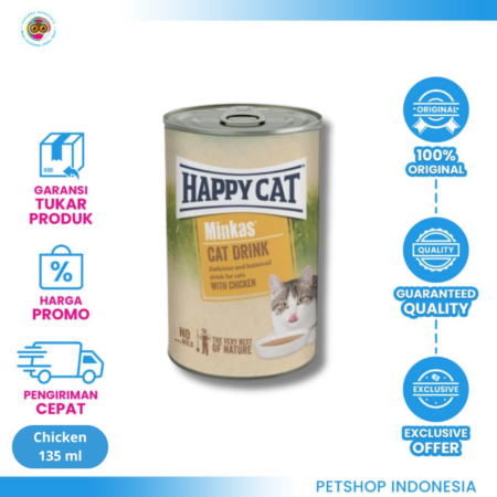 Happy Cat Minkas Drink Chicken 135ml - Minuman untuk Kucing