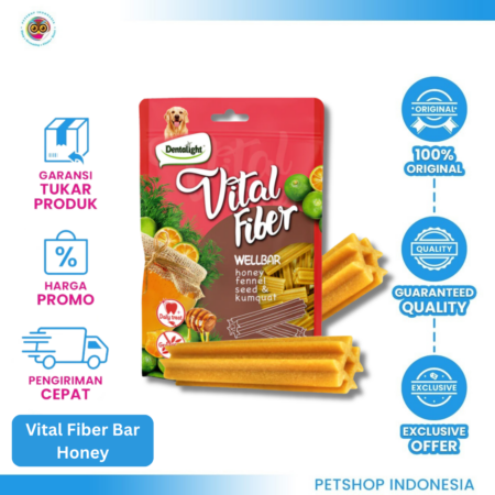 Vital Fiber Bar Honey Fennel kumquat 250 gr – Snack Anjing Pembersih Gigi & Pencernaan