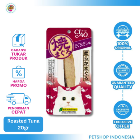 CIAO YAKI POUCHED ROAST TUNA MAGURO FLAV 20 gr – Snack Kucing Panggang Rasa Tuna Maguro