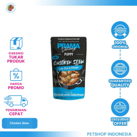 Prama Chicken Stew Pouch 120 gr - Snack Anjing