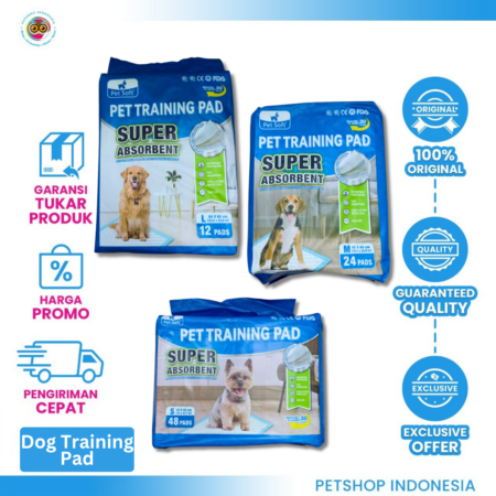 Pet Soft Training Pad Super Absorbent S M L - Alas Pipis Anjing Sekali Pakai Anti Bocor