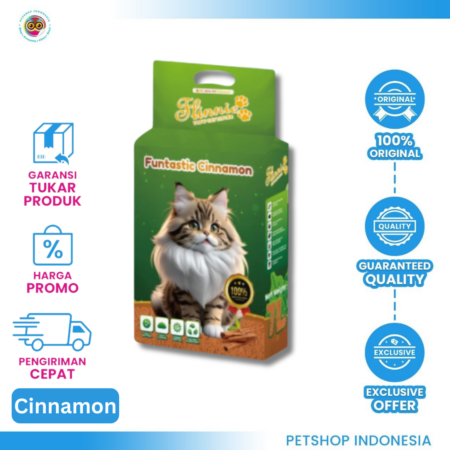 Pasir Flinnie Tofu Aromatic Funtastic Cinnamon 7L – Wangi Kayu Manis Super Praktis