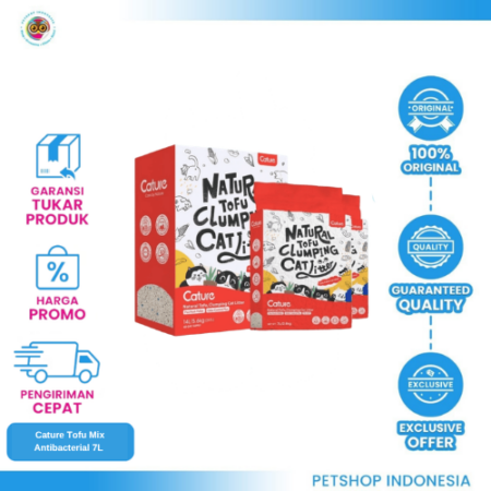 CATURE Tofu Mix Antibacterial 7L (Red) – Pasir Kucing Higienis & Anti Bakteri