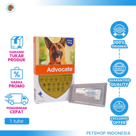 Elanco Advocate Dog XL 1 Tube – Obat Kutu Anjing Efektif dan Aman