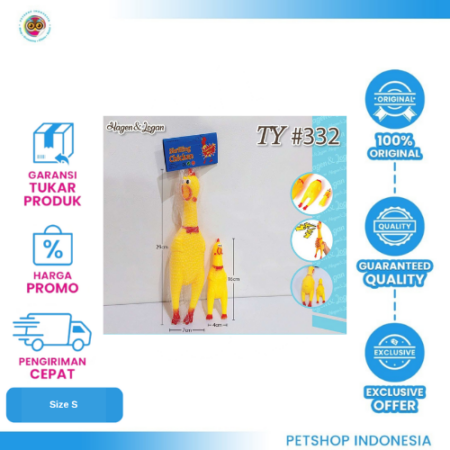 HAGEN & LOGAN SHRILLING CHICKEN TY#332 – Mainan Interactive Anjing