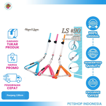 HAGEN & LOGAN HARNESS LEASH LS#90 – Tali Tuntun Hewan Peliharaan