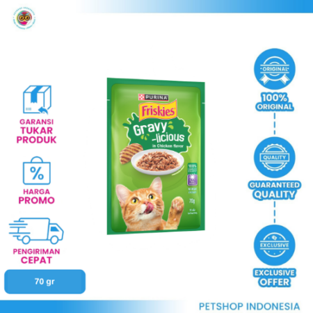 Friskies Pouch Chicken 70gr – Makanan Basah Kucing Lezat & Bernutrisi