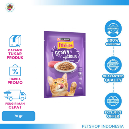 Friskies Pouch Tuna 70gr – Makanan Basah Kucing Lezat & Bernutrisi
