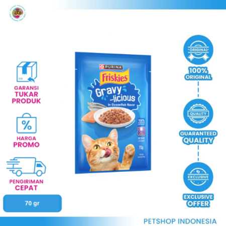 Friskies Pouch Ocean Fish 70gr – Makanan Basah Kucing Lezat & Bernutrisi