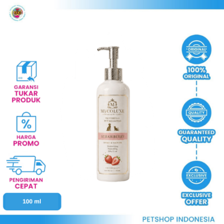 Mycoluxe Premium Shampoo 100ml Strawberry – Shampoo Hewan Segar & Berkualitas
