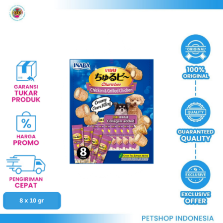 CHURU Bee Dog Chicken Collagen 80gr – Snack Anjing Lezat & Bernutrisi