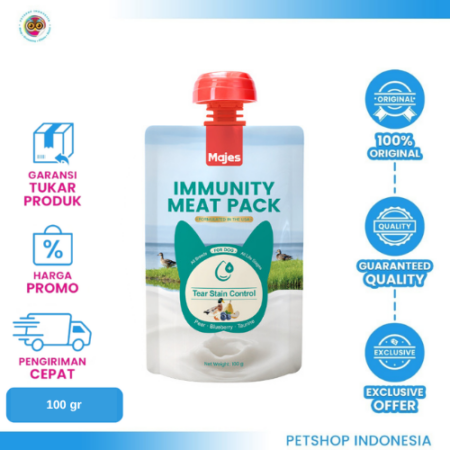 MAJES DF IMM Tear Stain Duck & Pear 100G – Wet Food Anjing Lezat & Bernutrisi