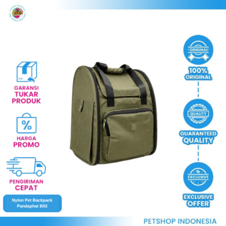 PANDAPHAT Nylon Pet Backpack – Tas Ransel Hewan Praktis & Nyaman