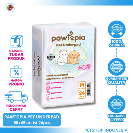 PAWTOPIA Pet Underpad Size M – Training Pad Pee Pad Anjing & Kucing Anti Bocor