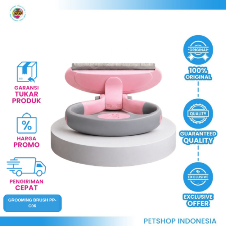 PANDAPHAT Deshedding Grooming Brush – Sisir Grooming Bulu Hewan Praktis