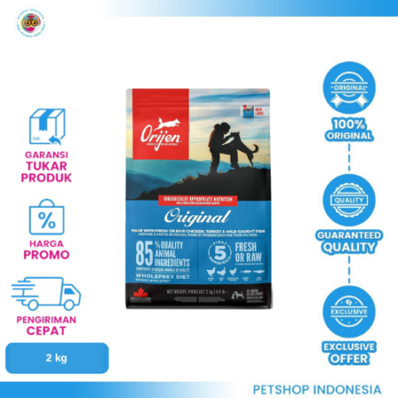 ORIJEN Dog Original 2 Kg – Makanan Anjing Premium dengan Protein Tinggi