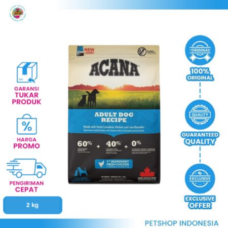 ACANA Dog Adult Grain Free 2KG – Makanan Anjing Dewasa Premium dengan Protein Berkualitas