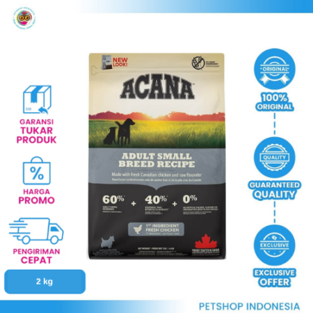 ACANA Dog Small Breed 2KG – Makanan Anjing Ras Kecil Premium dengan Nutrisi Seimbang