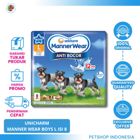 MANNER WEAR Boy L8 – Popok Anjing Jantan Praktis untuk Aktivitas Sehari-hari