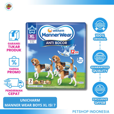 MANNER WEAR Boy XL7 – Popok Anjing Jantan Ukuran XL yang Nyaman dan Praktis