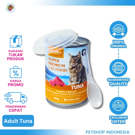 Animal&Co Gourmet Canned Tuna Adult 400Gr – Makanan Basah Kucing Dewasa dengan Tuna Pilihan