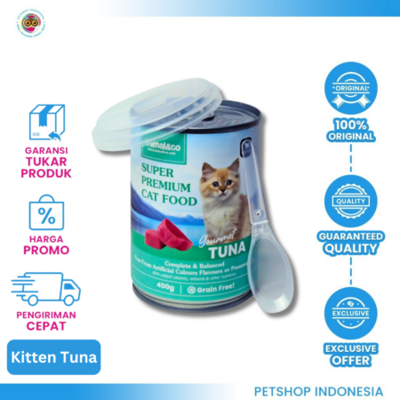Animal&Co Gourmet Canned Tuna Kitten 400Gr – Makanan Basah Anak Kucing dengan Tuna Pilihan