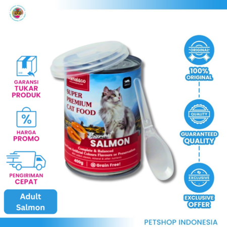 Animal&Co Gourmet Canned Salmon Adult 400Gr – Makanan Basah Kucing Dewasa dengan Salmon Pilihan