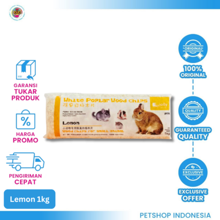 Jolly White Poplar Woodchips 1kg Lemon – Serbuk Kayu Premium untuk Hamster, Kelinci, dan Chinchilla (salin)