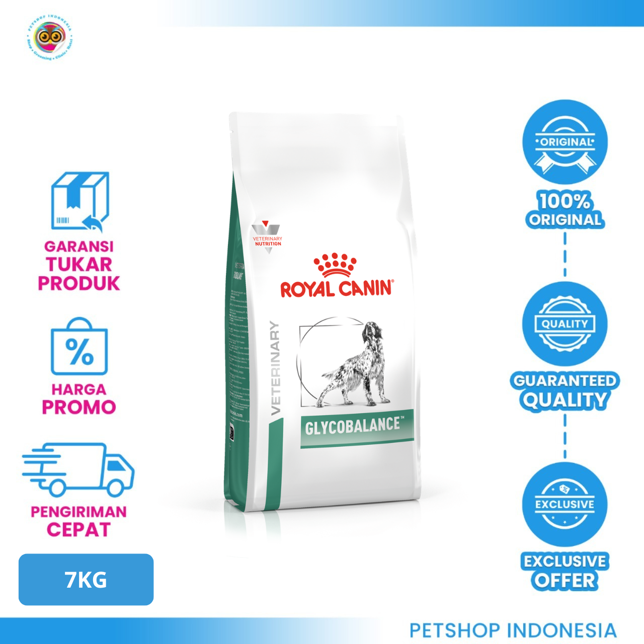 3182550799140_RC VET DF GLYCOBALANCE 7KG Royal Canin Vet Glycobalance Dog 7kg – Makanan Diet Anjing untuk Membantu Pengelolaan Diabetes