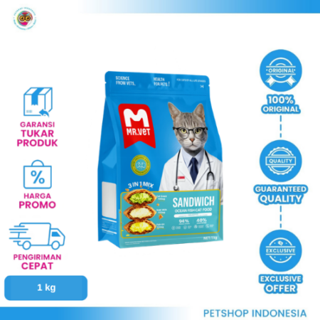 MRVET CHURRO SANDWICH 3 IN 1 GF 1KG – Snack Kucing Lezat dan Bernutrisi