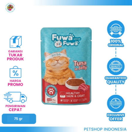 FUWA FUWA Tuna in Jelly 75gr – Makanan Basah Kucing dengan Tuna dalam Jelly Lezat