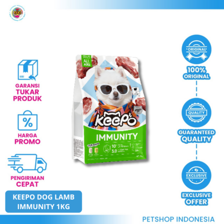 KEEPO Dog Dry Food Lamb Immunity 1kg – Makanan Kering Anjing Peningkat Imunitas