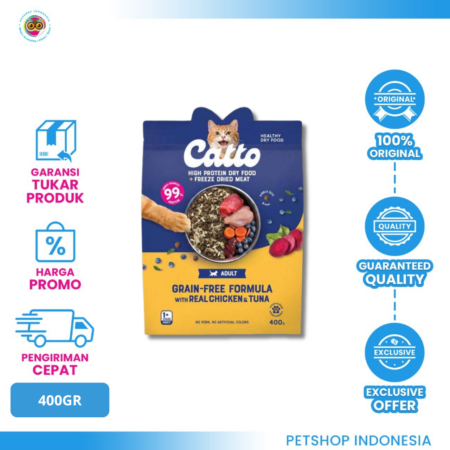 CATTO Adult Chicken Tuna Dry 400gr – Makanan Kucing Lezat & Bernutrisi