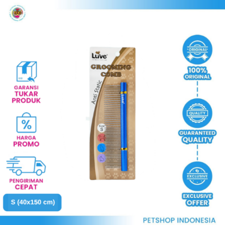 Anti Static Straight Comb S – Sisir Grooming Anti Statis untuk Kucing dan Anjing