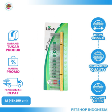 Anti Static Straight Comb M – Sisir Grooming Anti Statis untuk Kucing dan Anjing