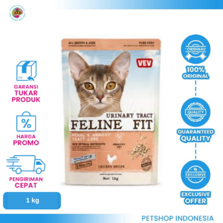 VEV Feline Fit Urinary Tract 1kg – Makanan Kucing untuk Mendukung Kesehatan Saluran Kemih