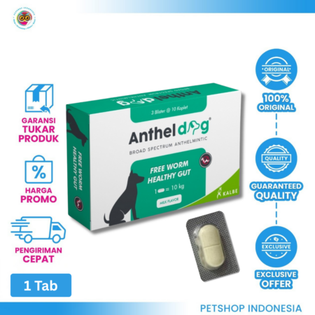 ANTHELDOG 1 Tablet – Obat Cacing Anjing Praktis & Efektif