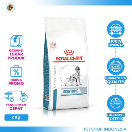Royal Canin Vet Skintopic Dog 2kg – Makanan Anjing VET untuk Mendukung Kesehatan Kulit