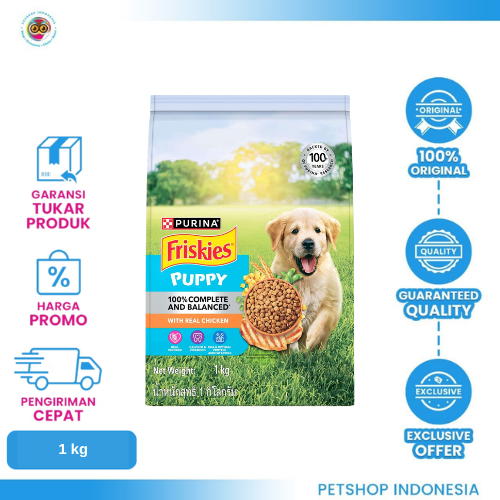 488 Friskies Dog Puppy Chicken 1 kg – Makanan Anak Anjing Rasa Ayam