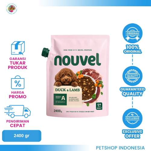 Yellow Typographic Media Company Logo - 2026-10-02T130719.263 Nouvel Dog Food Duck & Lamb 2400gr – Makanan Anjing Rasa Bebek dan Domba untuk Kebutuhan Harian