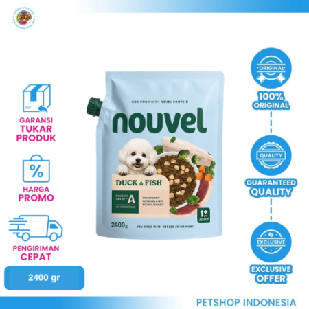 Nouvel Dog Food Duck & Fish 2400gr – Makanan Anjing Rasa Bebek dan Ikan untuk Kebutuhan Harian
